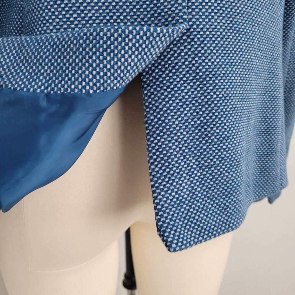 Talbots Textured Micro Herringbone Coneflower Blu… - image 7